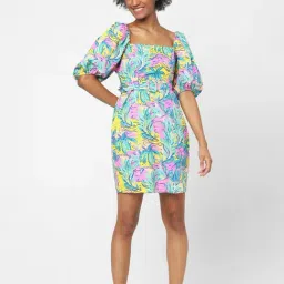 Only Multicolor Printed Bodycon Dress-image-79