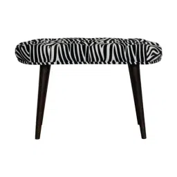 Artisan Furniture Brown Animal Print Print Deep Button Bench Brown Finish-picture-14