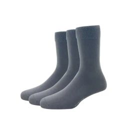 Van Heusen Grey Cotton Socks (Pack of 3)-image-71