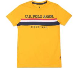 U.S. Polo Assn. Boys Yellow Logo Print T-Shirt-image-71
