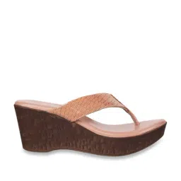 Metro Women's Peach Thong Wedges-image-75