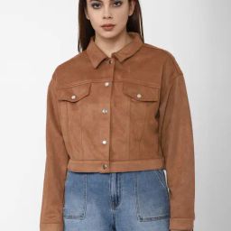 Forever 21 Brown Regular Fit Jacket-image-91