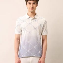 U.S. Polo Assn. Denim Co. Blue Cotton Slim Fit Ombre Polo T-Shirt-image-60
