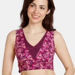 Zivame Purple Printed Full Coverage Double Layered Bra-48