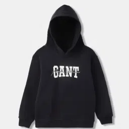 GANT Kids Boys Black Cotton Solid Full Sleeves Sweatshirt-image-67
