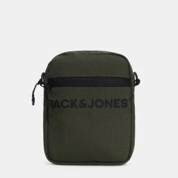 Jack & Jones Noos Dusty Olive Logo Cross Body Bag-image-64