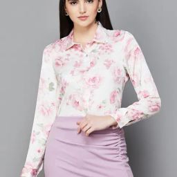 Code by Lifestyle White Floral Print Shirt-image-59