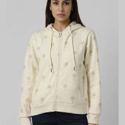 Van Heusen Beige Cotton Print Regular Fit Sweatshirtsandhoodies-image-63