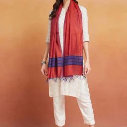 Fabindia Red Printed Dupatta-picture-22