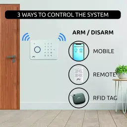 Godrej Security Solutions Forte Alarm System Monitoring via Phone Built-in Speaker for Siren SMS Alerts & Phone Notifications image 4