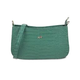 Metro Green Textured Medium Sling Handbag-8