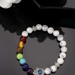 NVR Multicolor Marbel Crystal Elasticated Bracelet for Unisex-image-64