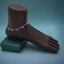 Silberry 92.5 Sterling Silver Royal Crystal Anklet-image-62