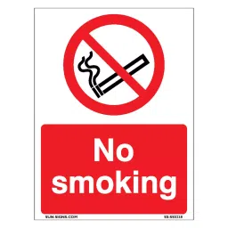 SUNSIGNS  No Smoking Signage Size 300x400 mm HP Print + Vinyl, SS0238-picture-19