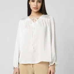 Van Heusen White Textured Pattern Top-picture-19