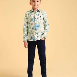 U.S. Polo Assn. Boys Green & Blue Cotton Printed Full Sleeves Shirts-image-57