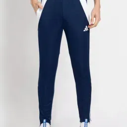 Adidas Blue Slim Fit Striped Sports Trackpants-picture-41