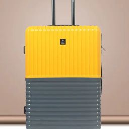 Nasher Miles Istanbul Hard-Sided ABS and PC Check-in Yellow and Grey 75cm Trolley Bag-image-75