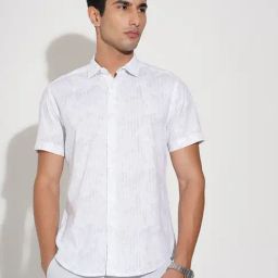 Peregrine By Pantaloons White Regular Fit Printed Shirt-picture-31