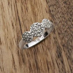 Accessorize London Women's Silver Gem Disc Ring-47