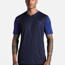 Puma Navy Regular Fit Printed Sports T-Shirts-image-60