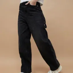Ginger by Lifestyle Black Plain Mid-Rise Jeans-image-99