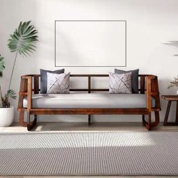 Durian Warren Grey Fabric 3 Seater Sofa Cum Bed-image-56