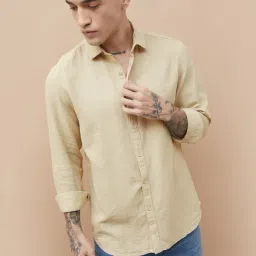 Fame Forever By Lifestyle Beige Regular Fit Shirt-picture-48