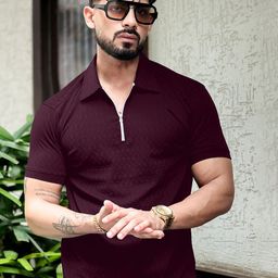 BENNY BROOKS Men Polo Collar Applique T-shirt-image-9