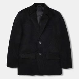 Blue Giraffe Boys Black Textured Full Sleeves Blazer-9