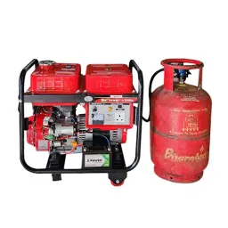 HPM Petrol and LPG 17.5 Amp Recoil & Self Start Portable Generator with In-Build Battery 4.5 kVA, GE-5000RS-LPG-38