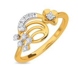 Kisna Diamond & Gold Jewellery Kathryn 14k (585) Diamond & Gold Ring For Women-picture-22