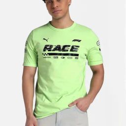 Puma Green Cotton Regular Fit Sports T-Shirts-image-85