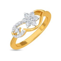 Kisna Diamond & Gold Jewellery Reama 14k (585) Diamond & Gold Ring For Women-picture-6