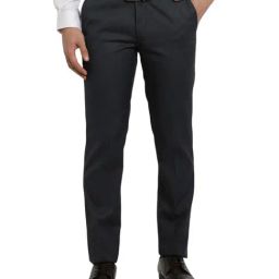 Turtle Charcoal Grey Rayon Slim Fit Trousers-picture-16