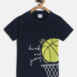 MINIKLUB Kids Navy Printed T-Shirt-image-102