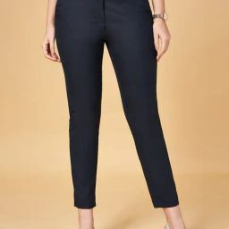 Annabelle by Pantaloons Navy Mid Rise Trousers-39
