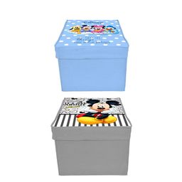 Kuber Industries Set Of 2 Disney Printed Foldable Wardrobe Organiser Box With Lid image 5