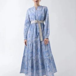 RAREISM Purple Cotton Abstract Dress-picture-6