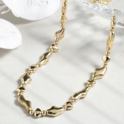 Accessorize London Gold Wavy Shape Necklace-37