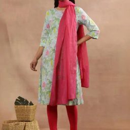 W Pink Embroidered Dupatta-image-19