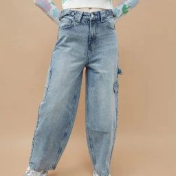 Ginger by Lifestyle Blue Plain Mid-Rise Jeans-picture-24