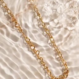 Accessorize London Water Proof Gold Fancy Chain Necklace-42