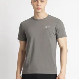 Reebok Grey Cotton Regular Fit Sports T-Shirt-image-47