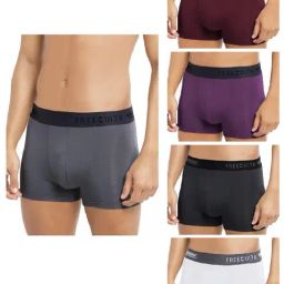 Freecultr Multi Color Modal Regular Fit Solid Trunks (Pack of 5)-picture-4