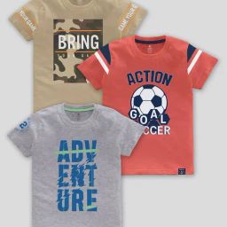 Codez Kids Multicolor Printed T-Shirt (Pack Of 3)-image-55