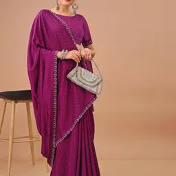 Leelavati Embellished Silk Blend Saree-picture-21