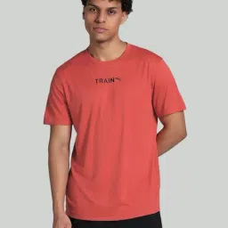 Puma Red Regular Fit Printed Sports T-Shirt-image-9