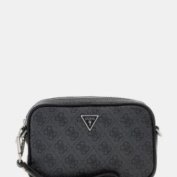 Guess Men Grey Printed PU Crossbody Bag-picture-7