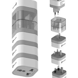 ULTRAPROLINK UM1164 World Travel Adapter Plugs 10A-2500W, Pack of 4 (White)-picture-30